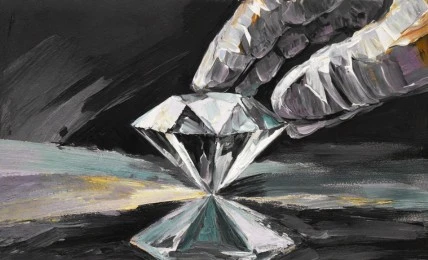 Diamante sendo lapidado